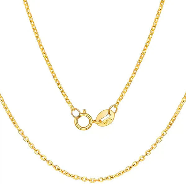 18 INCHES 18KT SOLID YELLOW GOLD NECKLACE