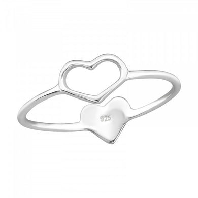 Minimalist Heart 925 Silver Ring