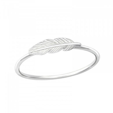 Minimalist Leaf 925 Silver Ring