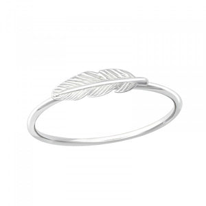 Minimalist Leaf 925 Silver Ring