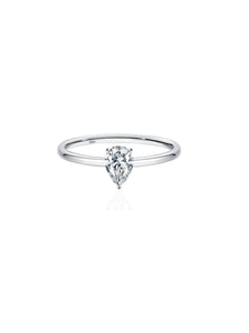 925 Silver Lab Diamond Moissanite Minimalist Engagment Ring