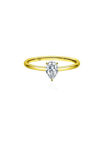 925 Silver Lab Diamond Moissanite Minimalist Engagment Ring