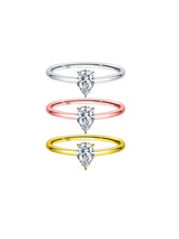 Load image into Gallery viewer, 925 Silver Lab Diamond Moissanite Minimalist Engagment Ring