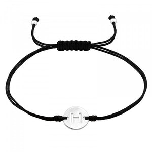 (H) Adjustable Letter Bracelet  Alphabet 925 Sterling Silver