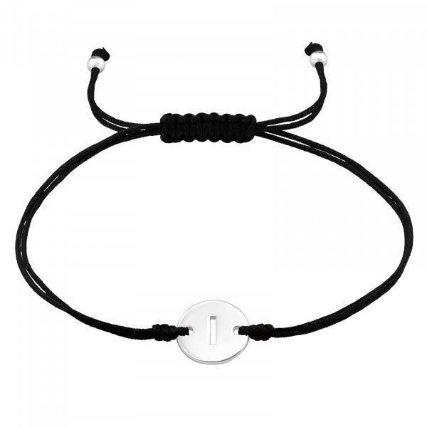 (I) Adjustable Letter Bracelet  Alphabet 925 Sterling Silver
