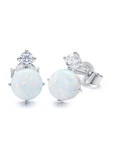 White Opal Inspire 925 Silver Earrings