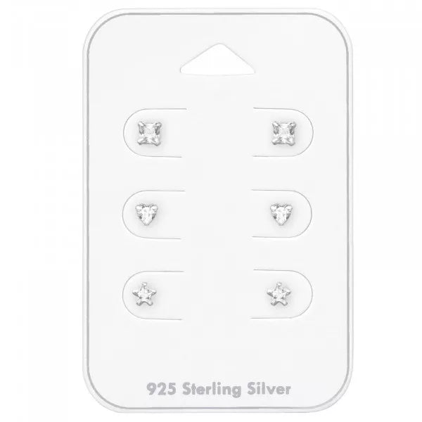 Diamond 925 Silver Earrings Minimalist