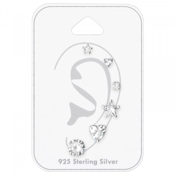 Zirconia Diamond 925 Silver Earrings Minimalist