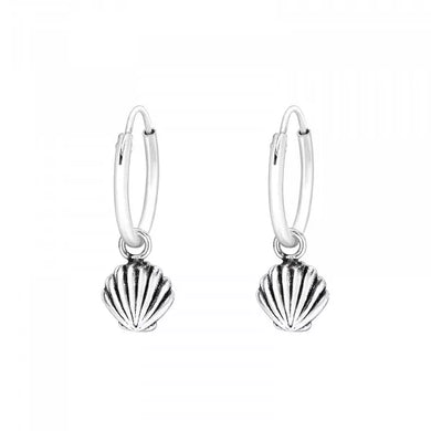 Hoop Shell 925 Sterling Silver Stud Earring