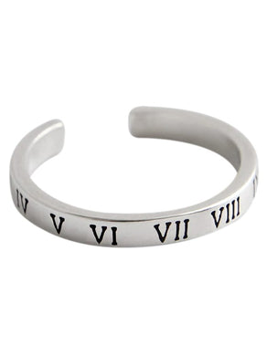 925 Sterling Silver  Ring Roman Number