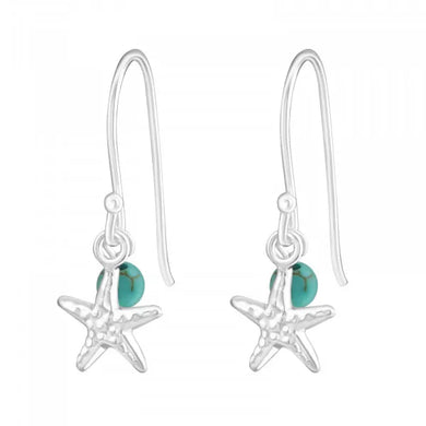 Starfish 925 Sterling Silver Wave Stud Earring
