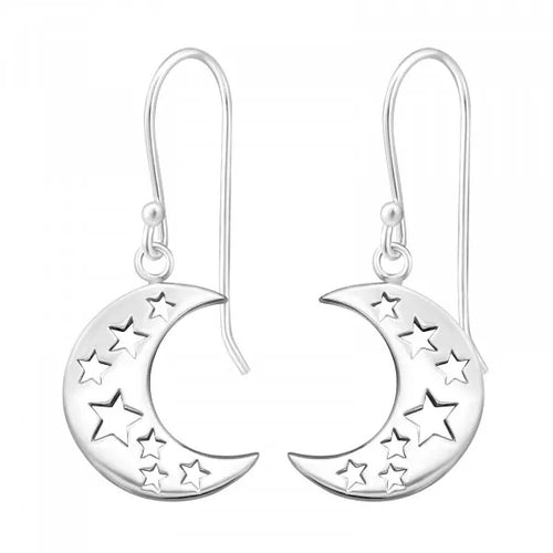 Classic Trendy Moon 925 Silver Earring