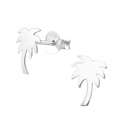 Palm Tree 925 Sterling Silver Stud Earring
