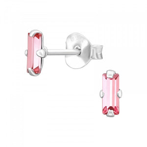 Pink Diamond Zirconia 925 Silver Earrings Zirconia Minimalist