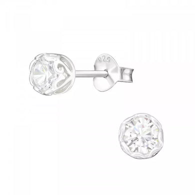 Diamond Zirconia 925 Silver Earrings Zirconia Minimalist