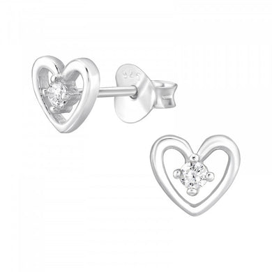 Heart Stud Earrings Classic 925 Silver Stud Earrings