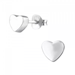 Heart 925 Silver Earrings Zirconia Minimalist