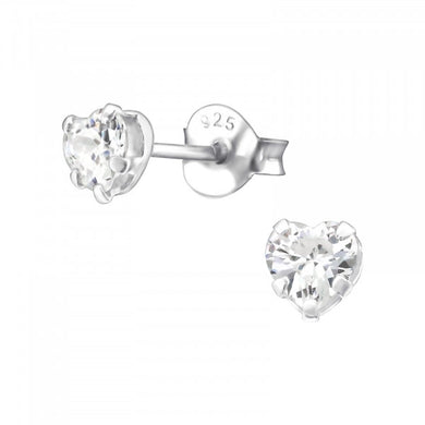 Heart Stud Earrings Classic 925 Silver Stud Earrings