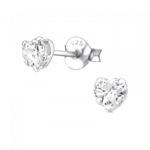 Heart Stud Earrings Classic 925 Silver Stud Earrings