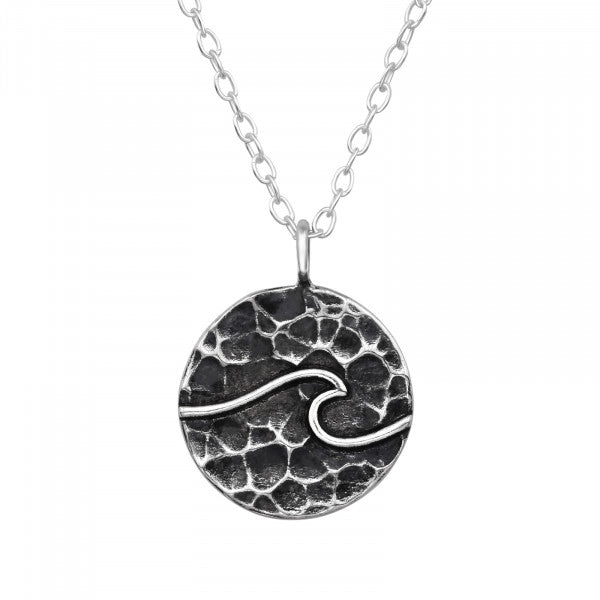 Wave 925 Sterling Silver Sea Life Necklace