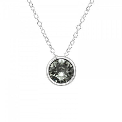 European Crystal 925 Sterling Silver Necklace