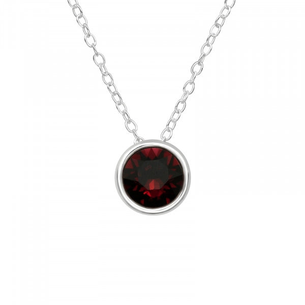 European Crystal 925 Sterling Silver Necklace