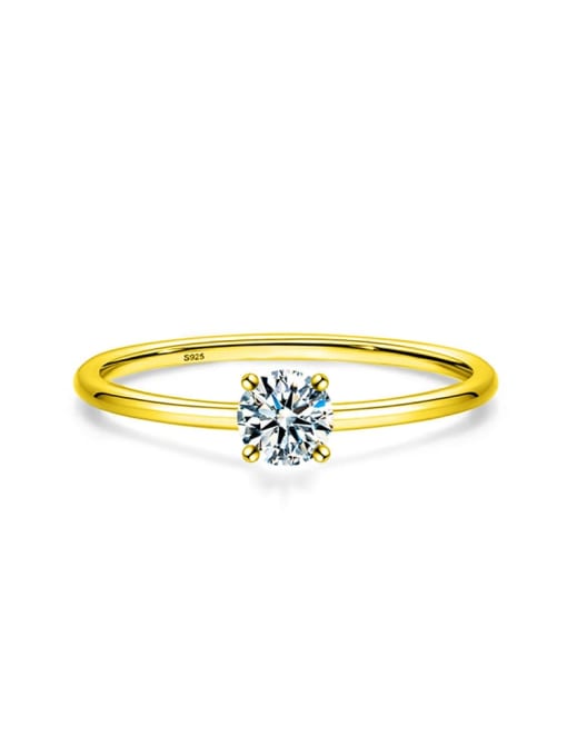 925 Silver Lab Diamond Moissanite Minimalist Engagment Ring