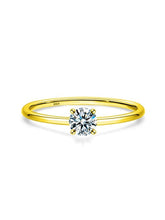 Load image into Gallery viewer, 925 Silver Lab Diamond Moissanite Minimalist Engagment Ring