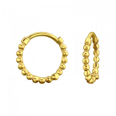 Classic Gold Hoops 925 Silver Earrings