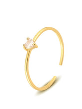 Load image into Gallery viewer, Gold 925 Sterling Silver  Ring Peach Crystal Diamond