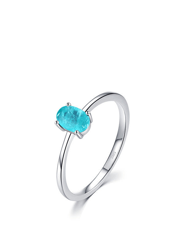 Classic 925 Sterling Silver Blue Opal Inspire Ring