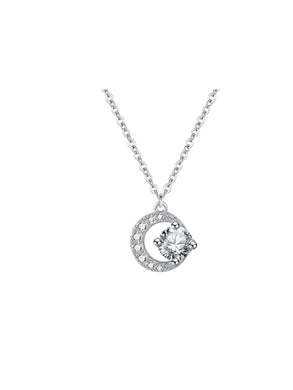 925 Silver Round Lab Diamond Moissanite Classic Necklace