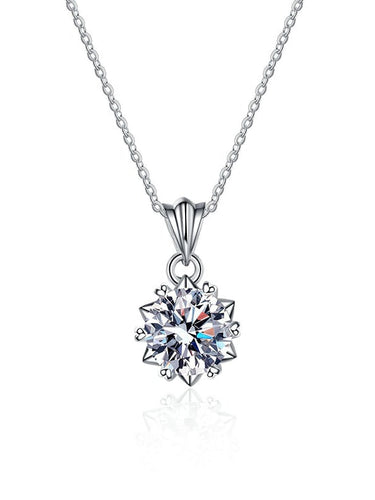 925 Silver Lab Diamond Moissanite Classic Necklace