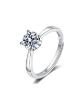 Load image into Gallery viewer, 925 Sterling Silver Engagement Ring Diamond Zirconia