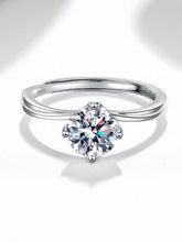 Load image into Gallery viewer, 925 Silver Lab Diamond Moissanite Minimalist Engagment Ring