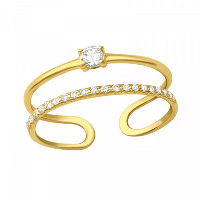 Minimalist Gold 925 Silver Ring