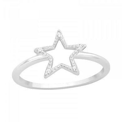 Minimalist Star 925 Silver Ring