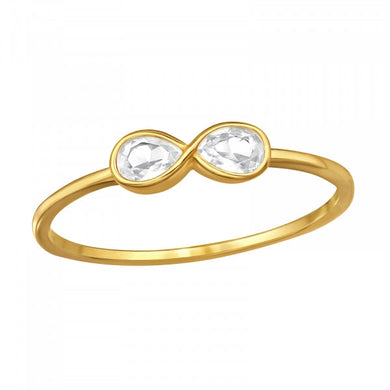 Classic Infiniti Gold 925 Silver Ring