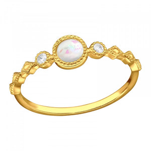 Classic Opal 925 Silver Ring