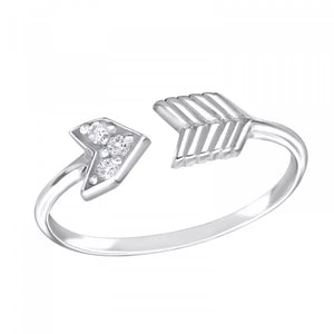 Classic Arrow Gold 925 Silver Ring