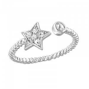 Classic Star Gold 925 Silver Ring