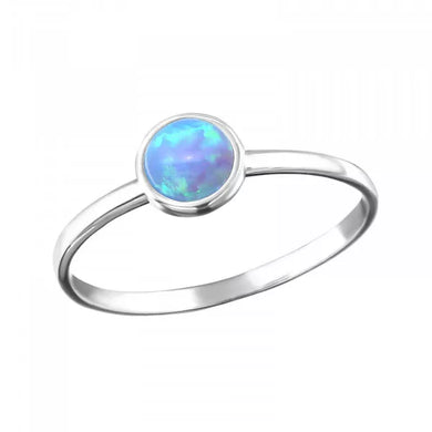 Minimalist Opal Style 925 Silver Ring