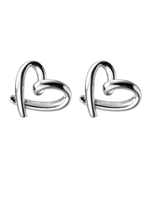 925 Silver Earrings Heart Minimalist