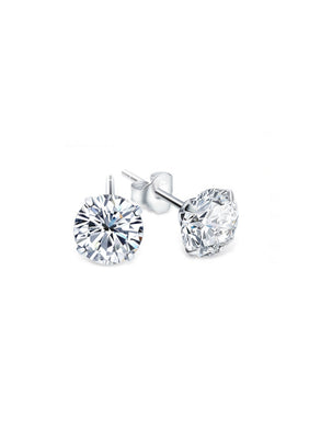 925 Silver Earrings Cubic Zirconia Minimalist