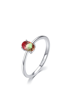 Classic 925 Sterling Silver Pink White Inspire Ring