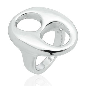 Big Trendy  925 Silver Ring Gucci