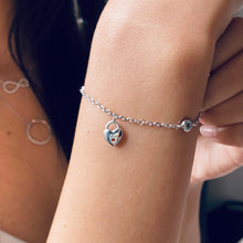 Load image into Gallery viewer, 925 Silver Bracelet Padlock Heart Trendy Collection