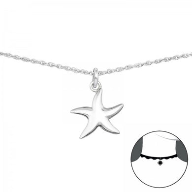 925 Silver Starfish Choker