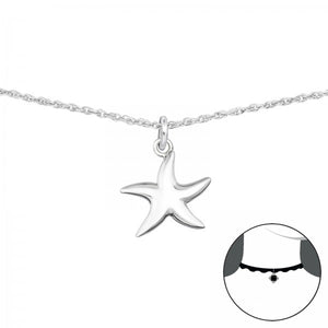 925 Silver Starfish Choker