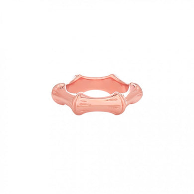 925 Titanium Rose Gold Bamboo Ring